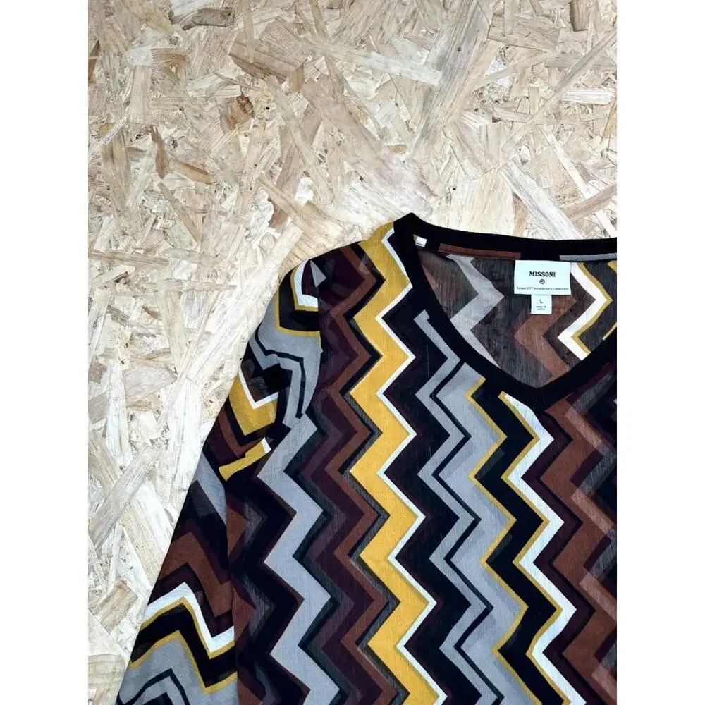 Missoni for Target 20th Anniversary Chevron Knit V-Neck Sweater Mens